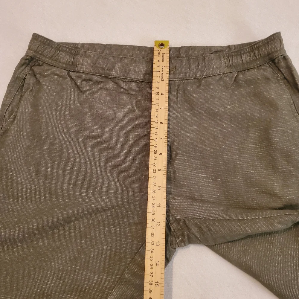 GOOD MAN BRAND‎ Army Green Linen Blend Flat Front Chino Shorts Men's Size L